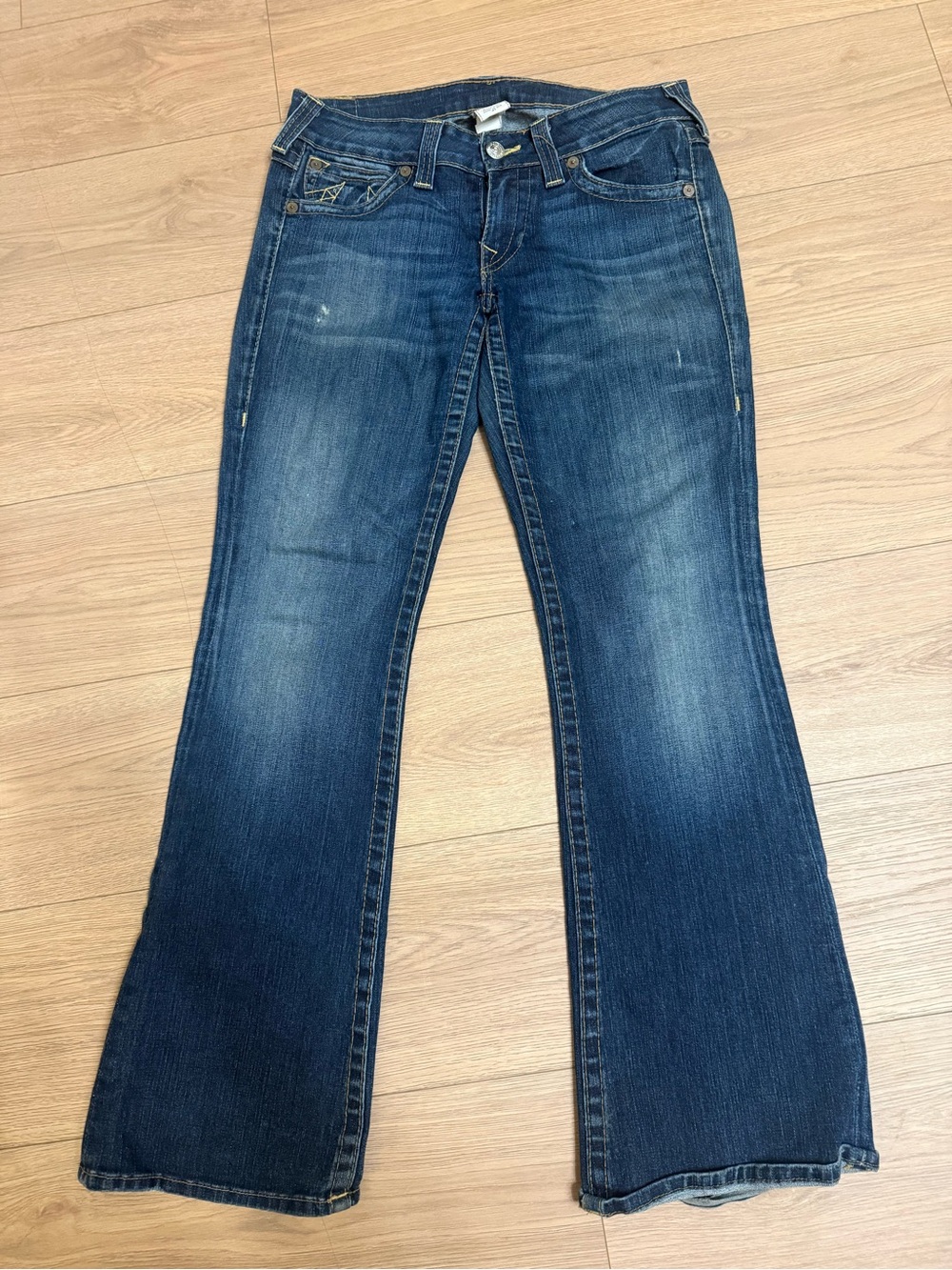 True Religion Women's Dark Blue Flare Jeans